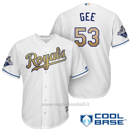 Maglia Baseball Uomo Kansas City Royals Campione 53 Dillon Gee Coolbase Ors